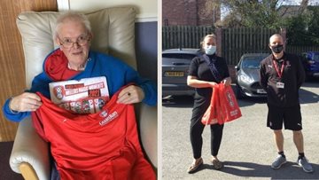 Sunnyside care home receive Rotherham United gift drop